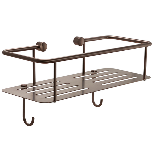 JTP Hix Single Square Basket Brushed Bronze | 312016BRZ - Envy Bathrooms Ltd
