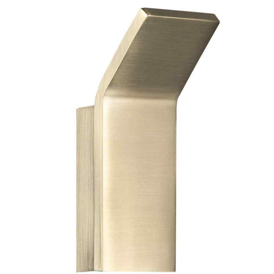 JTP Hix Square Wall Mounted Robe Hook 25mm Wide - Brushed Brass PVD - Envy Bathrooms Ltd