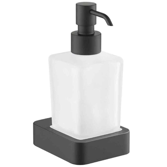 JTP Hix Square Wall Mounted Soap Dispenser 75mm Wide - Matt Black - 38167MB - Envy Bathrooms Ltd