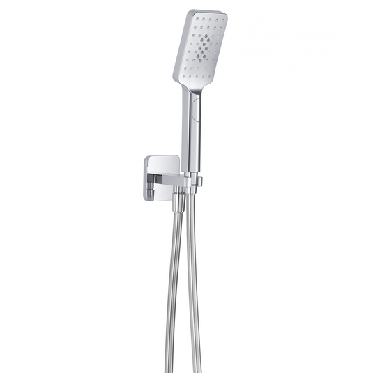 JTP HIX Square Water Outlet With Holder, Hose & Hand Shower - Chrome - 32SQUARE/WS - Envy Bathrooms Ltd