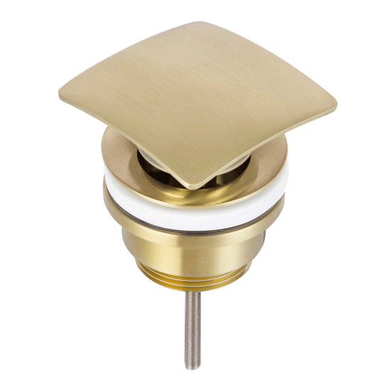 JTP Hix Universal Slotted and Unslotted Basin Waste - Brushed Brass - Envy Bathrooms Ltd