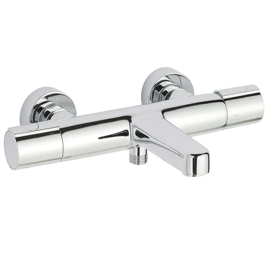 JTP Hugo Thermostatic Bath Shower Mixer Tap without Kit Wall Mounted - Chrome - Envy Bathrooms Ltd