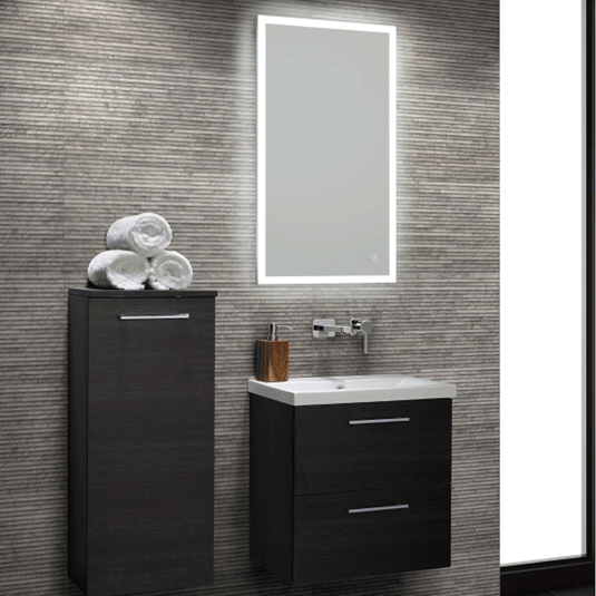 JTP Image Rectangular LED Illuminated Bathroom Mirror 600mm H x 1200mm W - Chrome - Envy Bathrooms Ltd