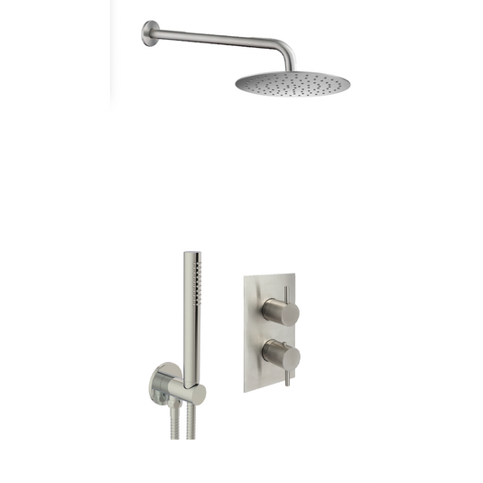 JTP Inox Concealed 2 Outlets Combination Shower Set - Stainless Steel - COM080 - Envy Bathrooms Ltd