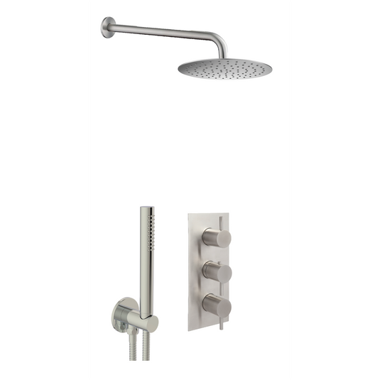 JTP Inox Concealed 2 Outlets Combination Shower Set - Stainless Steel - COM081 - Envy Bathrooms Ltd