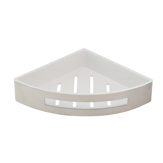 JTP Inox Corner Basket With Shelf - Stainless Steel - IX2014 - Envy Bathrooms Ltd