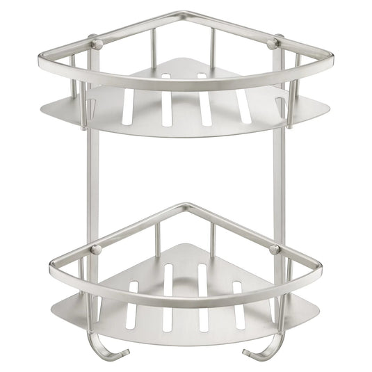 JTP Inox Corner Twin Basket - Stainless Steel - IX2010 - Envy Bathrooms Ltd