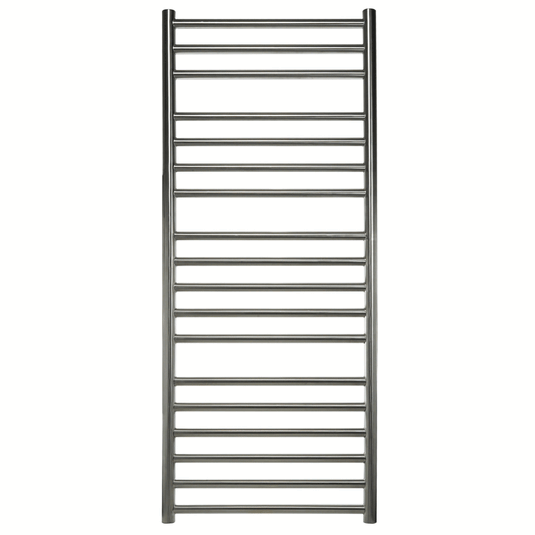 JTP Inox Designer Heated Towel Rail 1200mm H x 500mm W - Brushed Stainless Steel - Envy Bathrooms Ltd