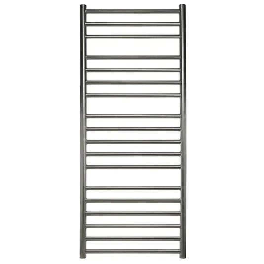 JTP Inox Designer Heated Towel Rail 1200mm H x 500mm W - Brushed Stainless Steel - Envy Bathrooms Ltd