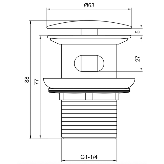 JTP Inox Freeflow Slotted Basin Waste - Stainless Steel - Envy Bathrooms Ltd