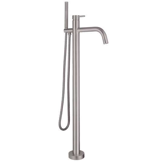 JTP Inox Freestanding Bath Shower Mixer Tap with Kit - Stainless Steel - Envy Bathrooms Ltd