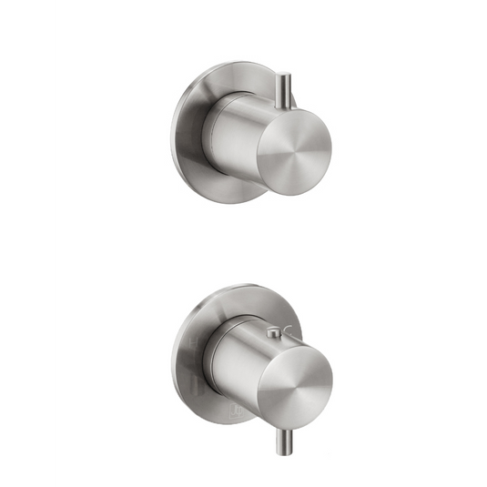 JTP Inox Modular Thermostatic Concealed 2 Outlet Shower Valve - Stainless Steel - IX771 - Envy Bathrooms Ltd