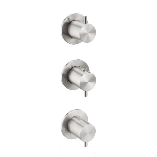 JTP Inox Modular Thermostatic Concealed 2 Outlet Shower Valve - Stainless Steel - IX790 - Envy Bathrooms Ltd