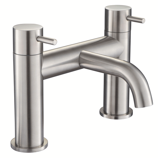 JTP Inox Pillar Mounted Bath Filler Tap - Stainless Steel - Envy Bathrooms Ltd