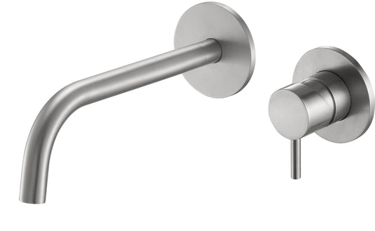 JTP INOX Single Lever Wall Mounted Basin Mixer Slim Spout 150mm Chrome | IX173SP - Envy Bathrooms Ltd