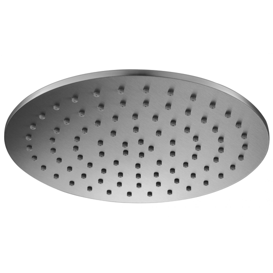 JTP Inox Slim Round Fixed Shower Head 200mm Diameter - Stainless Steel - Envy Bathrooms Ltd