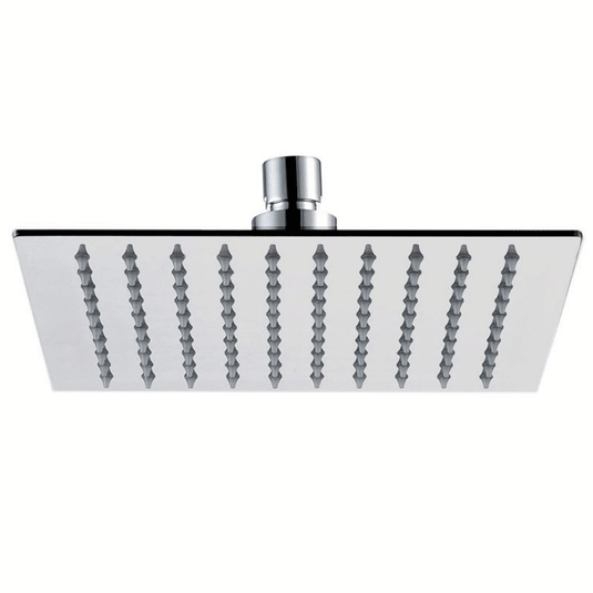 JTP Inox Square Fixed Shower Head 250mm x 250mm - Stainless Steel - Envy Bathrooms Ltd