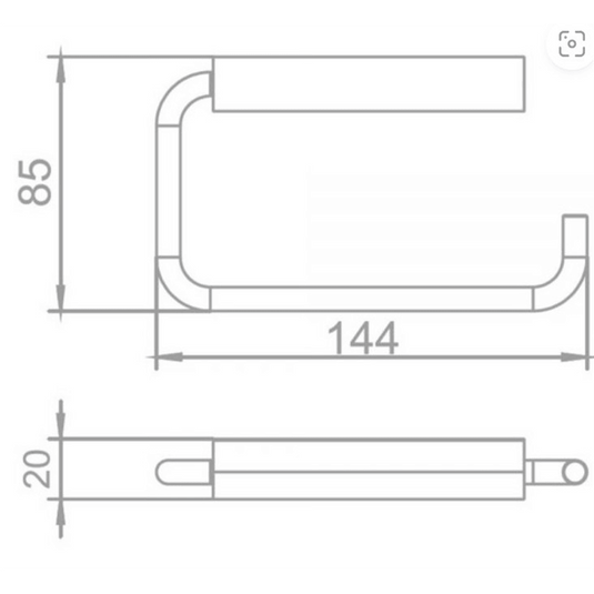 JTP Inox Toilet Roll Holder - Stainless Steel - Envy Bathrooms Ltd