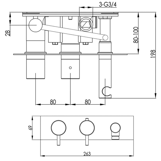 JTP Inox Wall Mounted Bath Shower Mixer with Hose Attachment - Stainless Steel - Envy Bathrooms Ltd