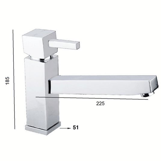 JTP Kubix Mono Kitchen Sink Mixer Tap - Chrome - Envy Bathrooms Ltd