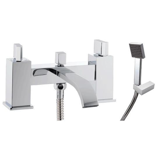 JTP Leo Bath Shower Mixer Tap Pillar Mounted - Chrome - Envy Bathrooms Ltd