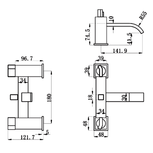 JTP Leo Bath Shower Mixer Tap Pillar Mounted - Chrome - Envy Bathrooms Ltd