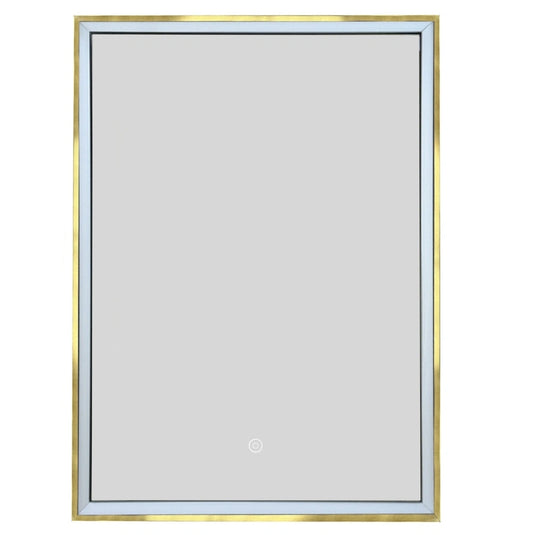 JTP Luca Brushed Brass Recessed Single Mirror Bathroom Cabinet | LU500 + LUTRIM500BBR - Envy Bathrooms Ltd
