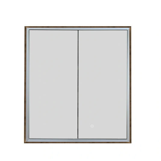 JTP Luca Brushed Bronze Recessed Double Mirror Bathroom Cabinet | 54647 - Envy Bathrooms Ltd