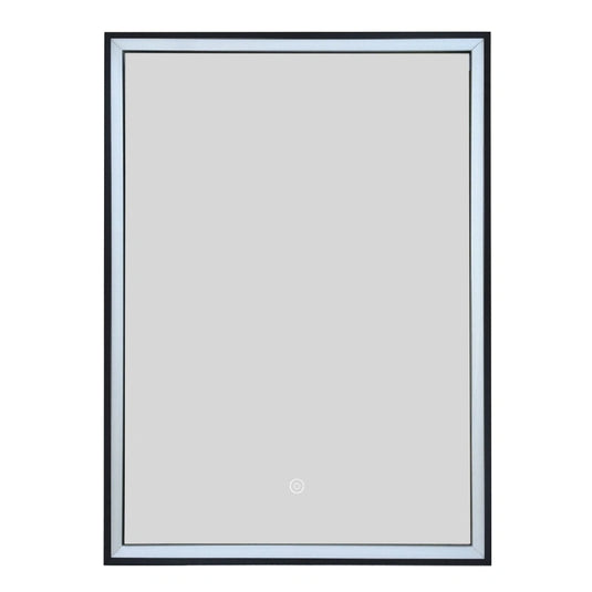JTP Luca Recessed Single Mirror Bathroom Cabinet Matt Black | LU500 + LUTRIM500MB - Envy Bathrooms Ltd
