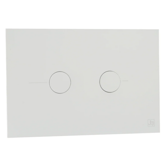 JTP Metal Pneumatic Dual Flush Plate – Matt White – FPMW - Envy Bathrooms Ltd