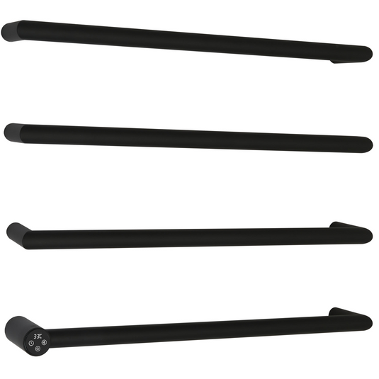 JTP Obi 485mm Electric Towel Radiator - Matt Black - OB600EMB - Envy Bathrooms Ltd