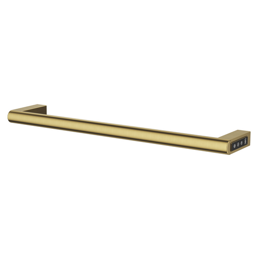 JTP Ora 600mm Electric Towel Rail - Brushed Brass - ORA600EBBR - Envy Bathrooms Ltd