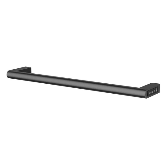 JTP Ora 600mm Electric Towel Rail - Brushed Black - ORA600EBBL - Envy Bathrooms Ltd