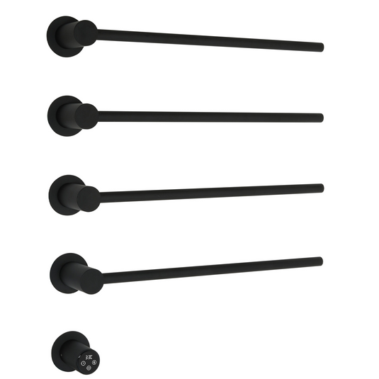 JTP Oynx 610mm Electric Towel Radiator - Matt Black - ON520EMB - Envy Bathrooms Ltd
