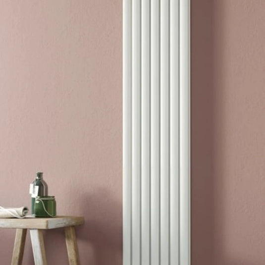 JTP Primo White 1800mm x 420mm Oval Panel Vertical Designer Radiator | PR1842W - Envy Bathrooms Ltd