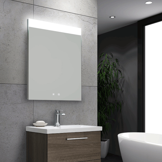 JTP Radiant Rectangular LED Illuminated Bathroom Mirror 600mm H x 600mm W - Chrome - Envy Bathrooms Ltd