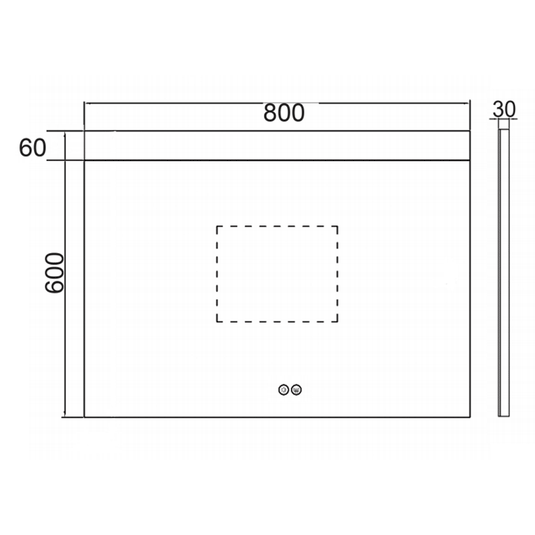 JTP Radiant Rectangular LED Illuminated Bathroom Mirror 600mm H x 800mm W - Chrome - Envy Bathrooms Ltd