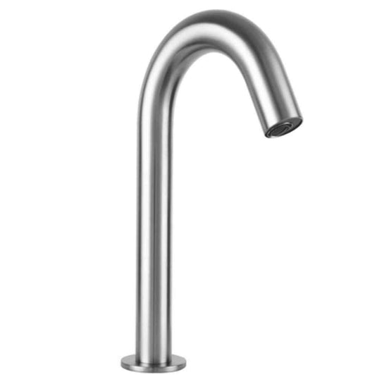 JTP React Sensor Deck Mounted Mains and Battery Operated Infra-Red Tap - Stainless Steel - Envy Bathrooms Ltd
