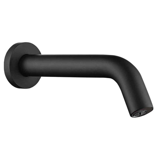 JTP React Sensor Wall Mounted Mains and Battery Operated Infra-Red Tap - Matt Black - Envy Bathrooms Ltd