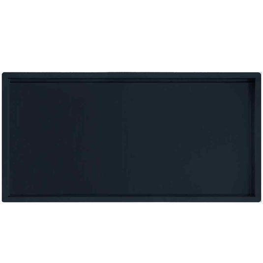 JTP Rectangular Wall Mounted Shower Niche 600mm Wide - Matt Black - Envy Bathrooms Ltd
