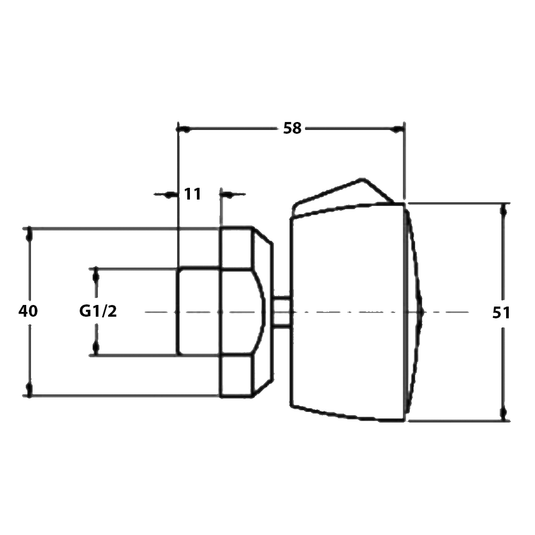 JTP Round Body Jet for Mixer Shower Single - Chrome - Envy Bathrooms Ltd