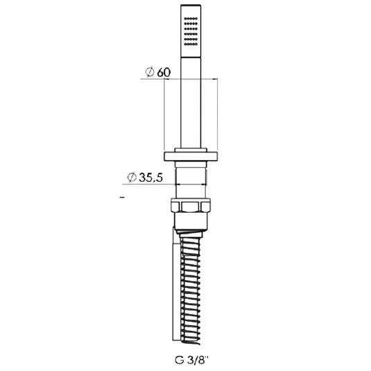 JTP Round Extractable Shower Handset with Overflow Waste Drainer - Chrome - Envy Bathrooms Ltd