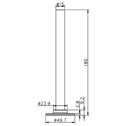 JTP Set of Pipe and Flanges for Radiators Valves - Matt Black - 28PFMB - Envy Bathrooms Ltd