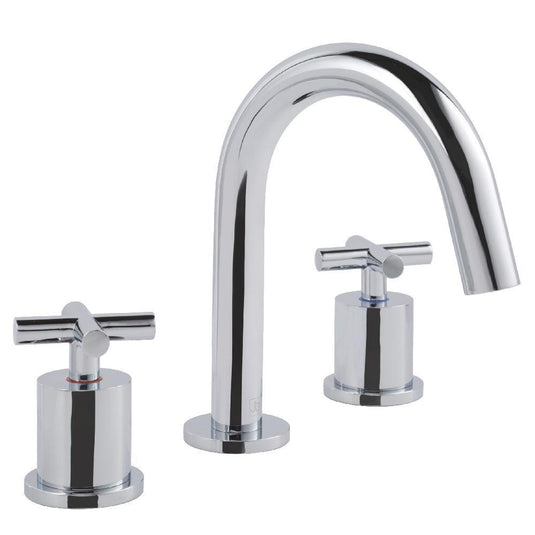 JTP Solex 3-Hole Deck Mounted Basin Mixer Tap - Chrome - Envy Bathrooms Ltd
