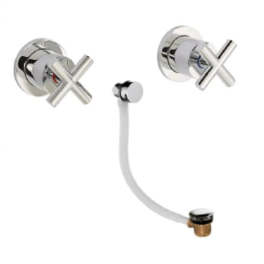 JTP Solex Concealed Valves with Slim Click Clack Exofil Bath Waste - Chrome - Envy Bathrooms Ltd