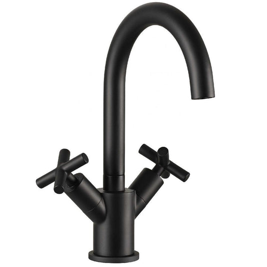 JTP Solex Mono Basin Mixer Tap - 1 Tap Hole - Matt Black - Envy Bathrooms Ltd