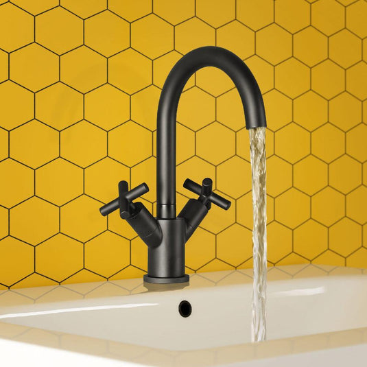 JTP Solex Mono Basin Mixer Tap - 1 Tap Hole - Matt Black - Envy Bathrooms Ltd