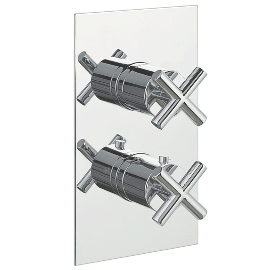 JTP Solex Thermostatic Concealed 2 Outlet Shower Valve - Chrome - Envy Bathrooms Ltd