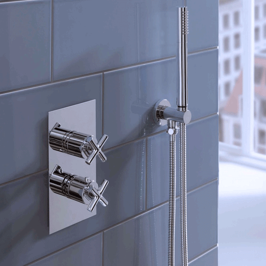 JTP Solex Thermostatic Concealed 2 Outlet Shower Valve - Chrome - Envy Bathrooms Ltd