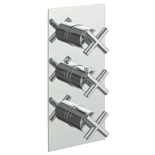 JTP Solex Thermostatic Concealed 2 Outlets Shower Valve - Chrome - Envy Bathrooms Ltd